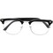 Clear Lens Costume Glasses - Non Prescription Horn Rimmed Fake Club Eyeglasses for Adults and Children Black